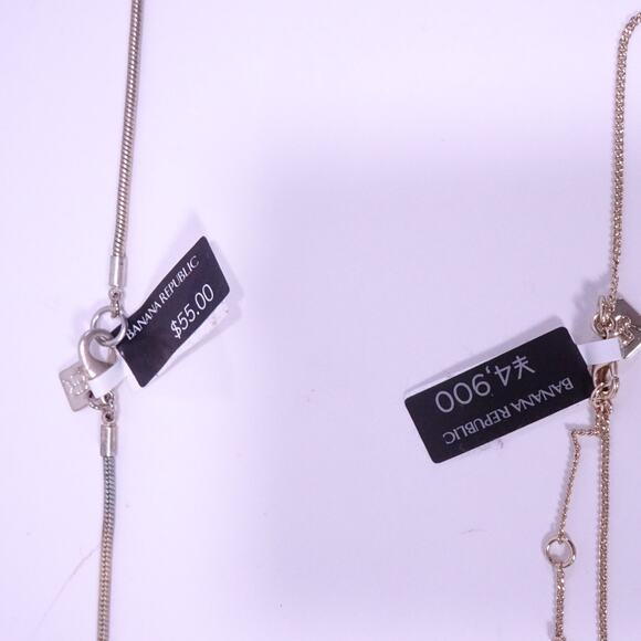 Banana Republic Women's Pave Triple Ball and Howlite Necklace NWT 45 55 - Picture 11 of 16